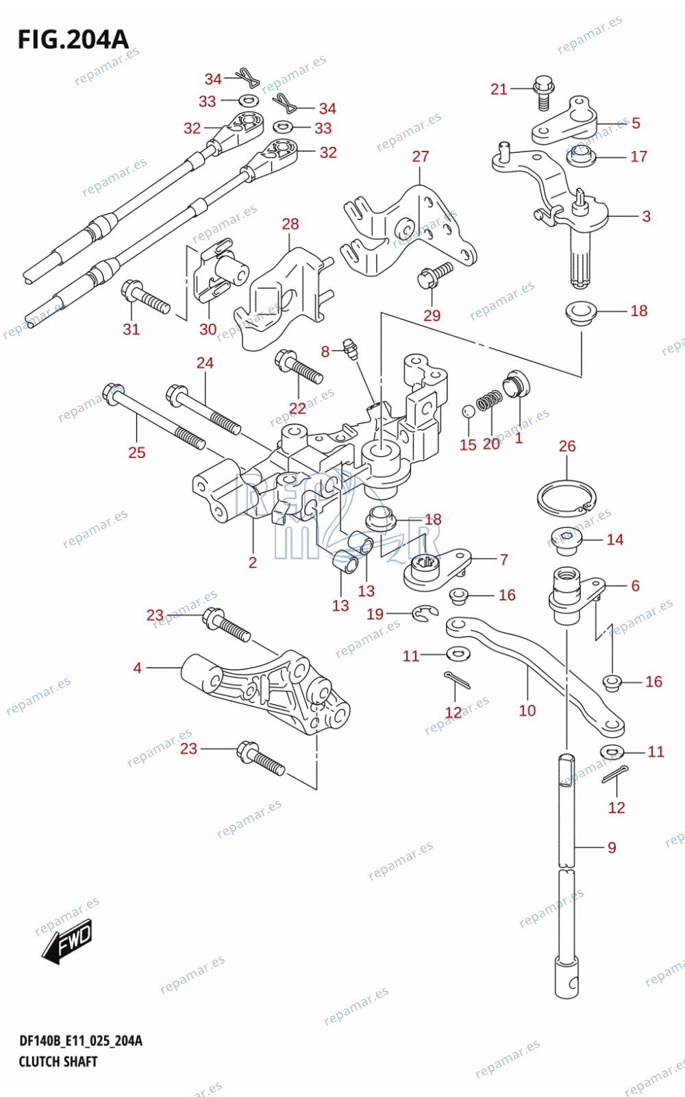 204A - CLUTCH SHAFT