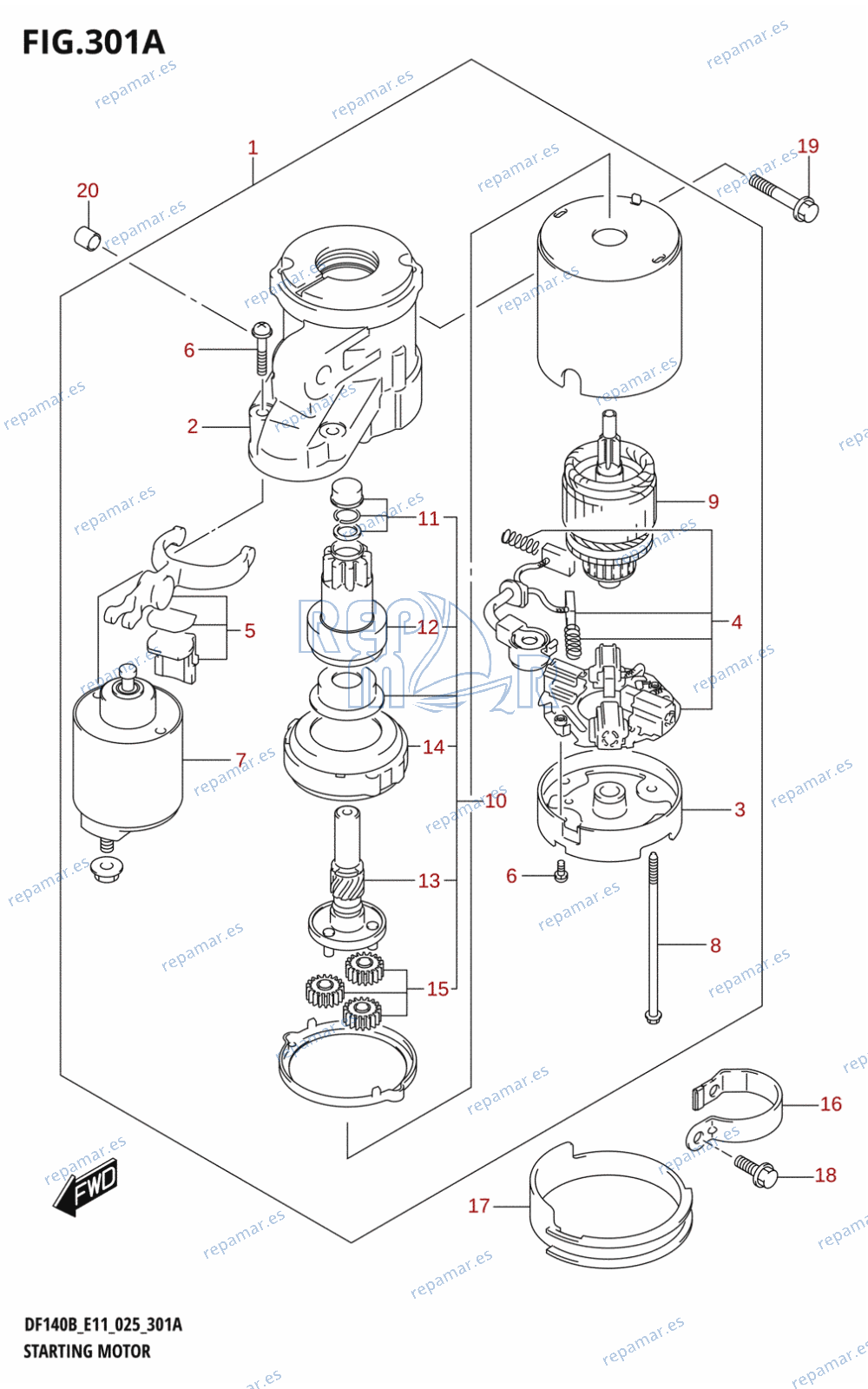 301A - STARTING MOTOR