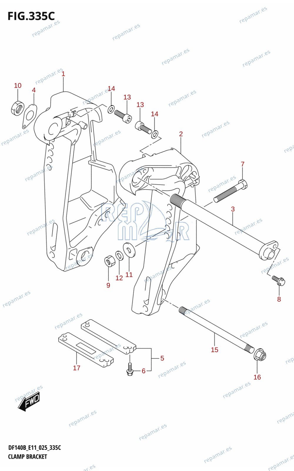 335C - CLAMP BRACKET (DF115BSS)