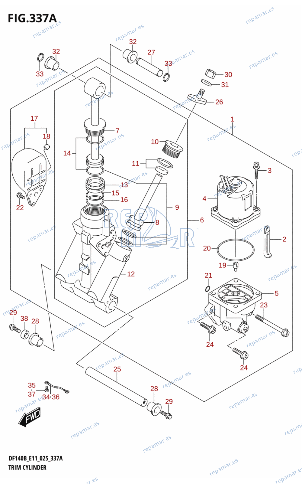 337A - TRIM CYLINDER (DF140BT,DF140BZ)