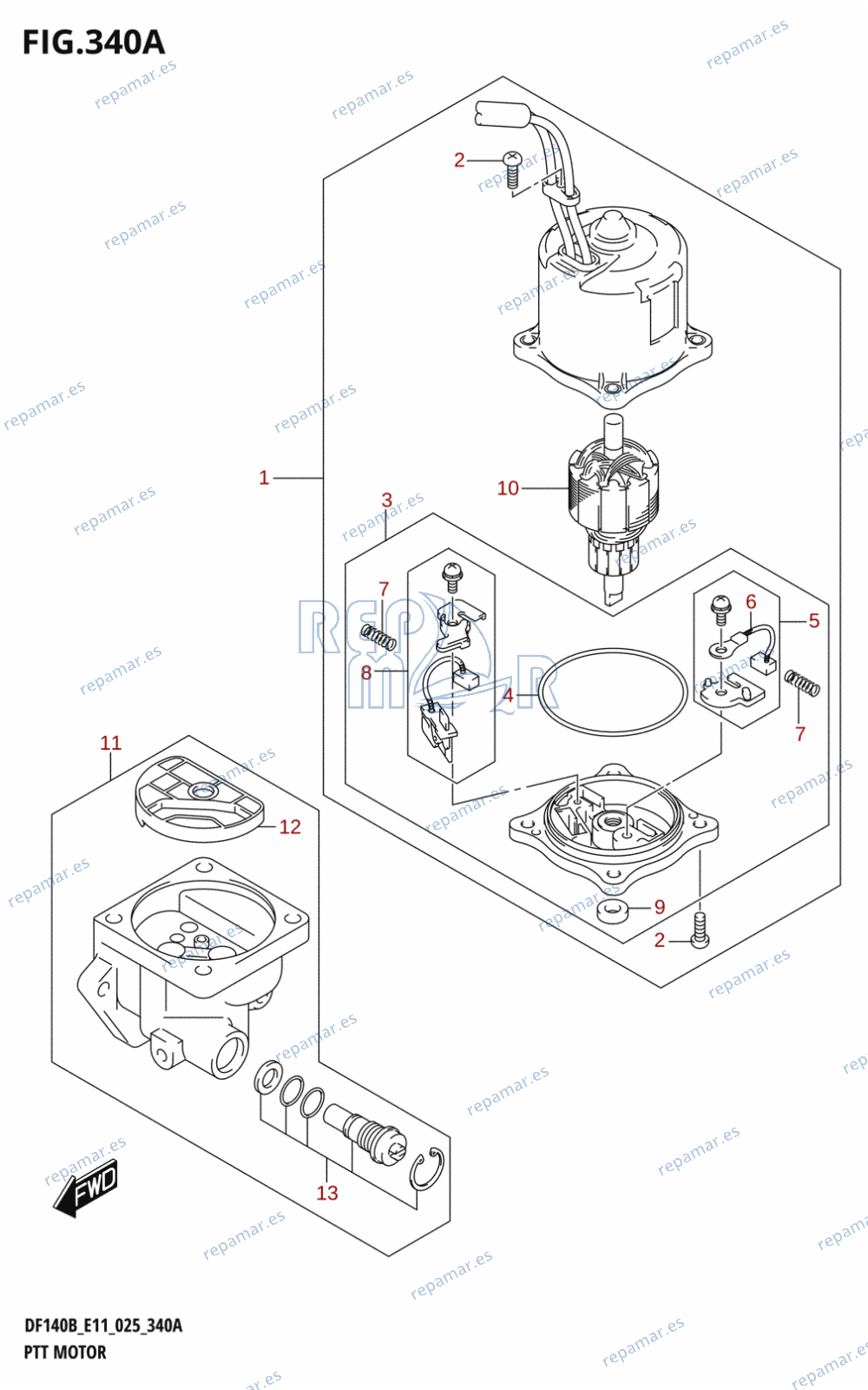 340A - PTT MOTOR (DF140BT,DF140BZ)