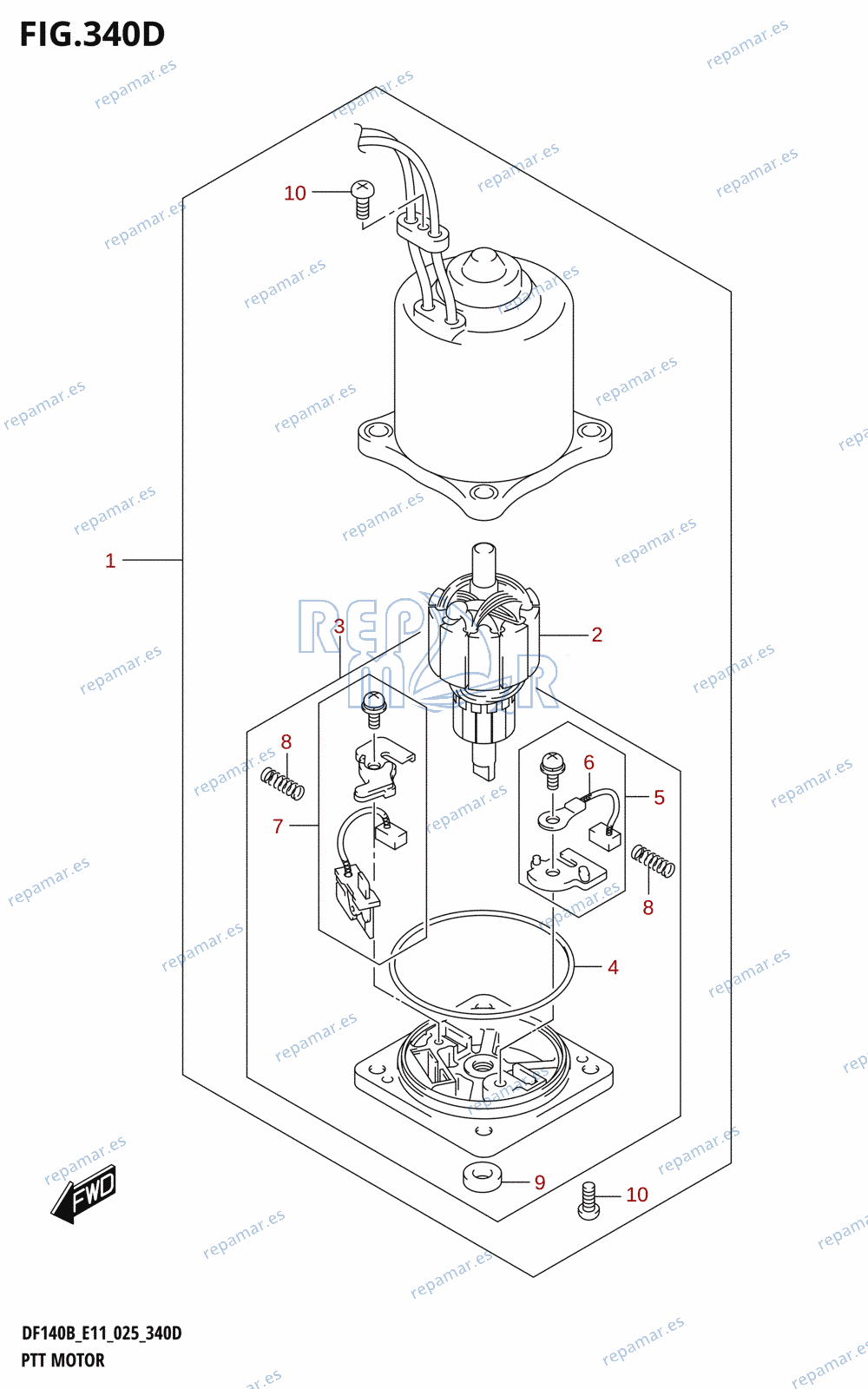 340D - PTT MOTOR (DF115BT,DF115BZ,DF100C)