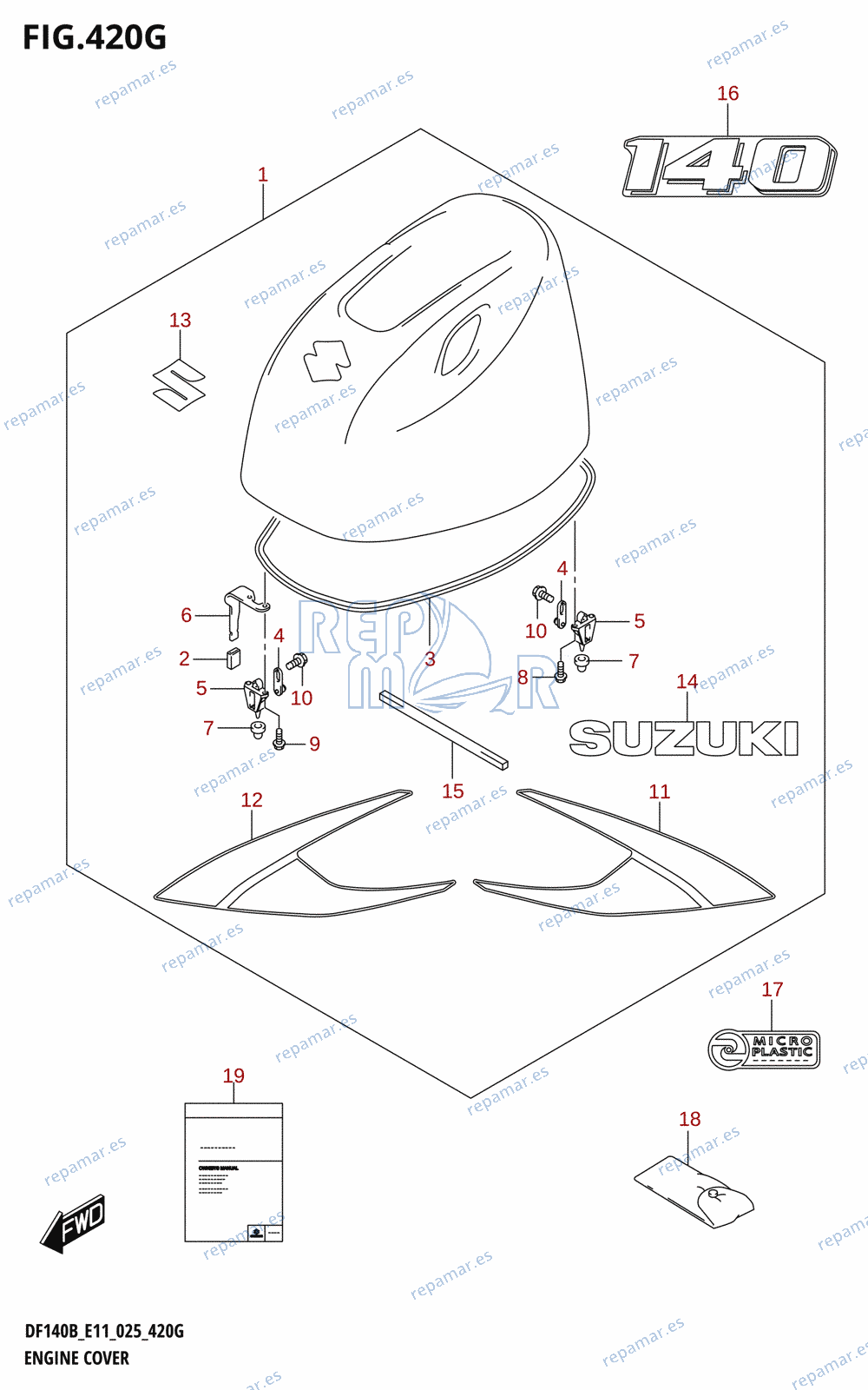 420G - ENGINE COVER (DF140BT:E11)