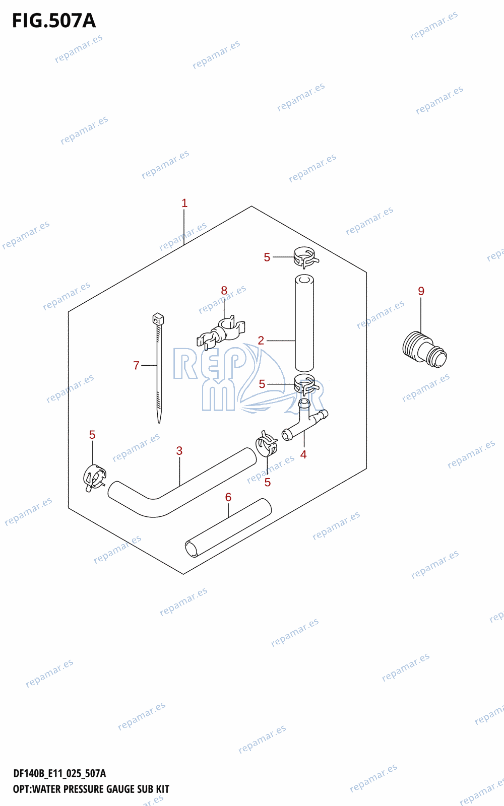 507A - OPT:WATER PRESSURE GAUGE SUB KIT