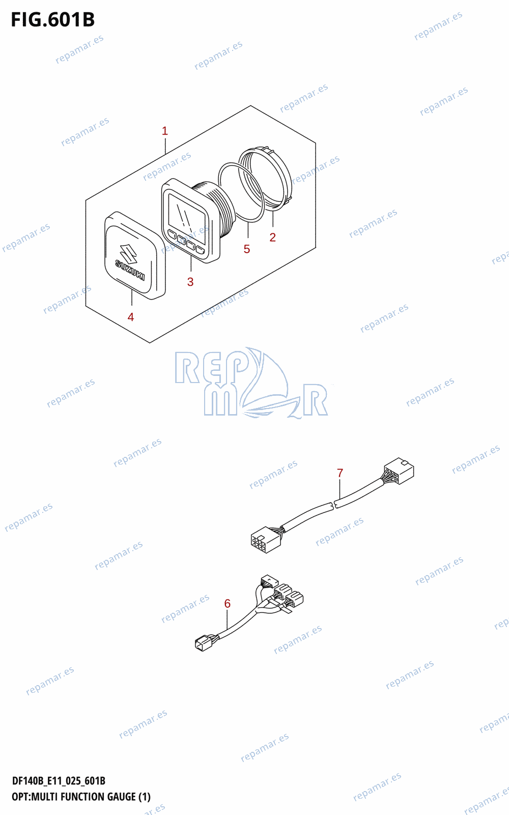 601B - OPT:MULTI FUNCTION GAUGE (1) (E11,E01,E03)