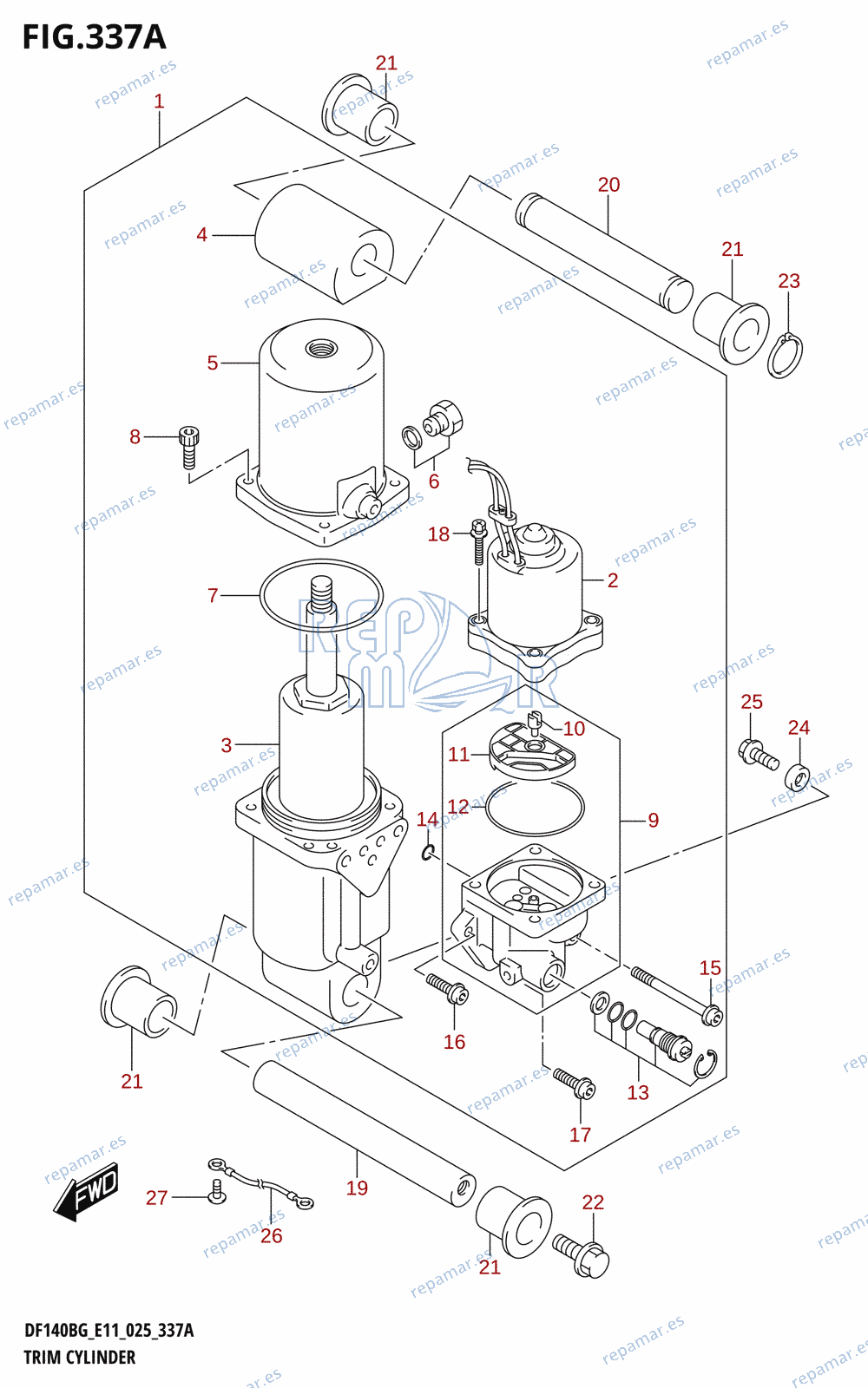 337A - TRIM CYLINDER (DF115BG,DF115BZG)