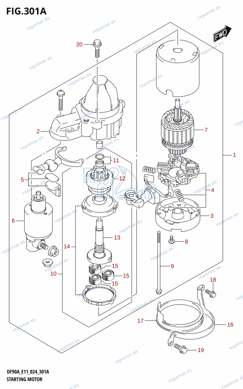 301A - STARTING MOTOR