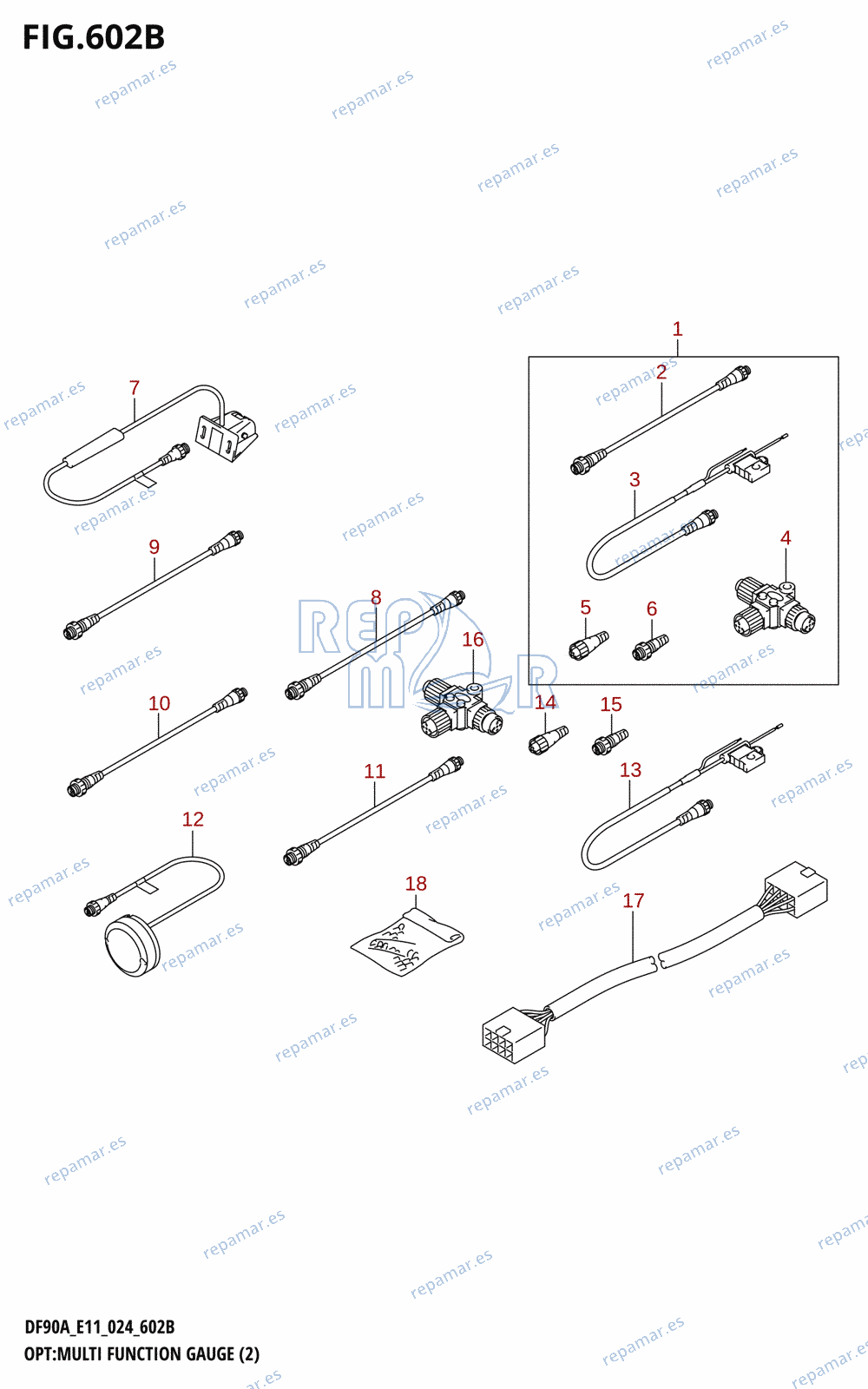 602B - OPT:MULTI FUNCTION GAUGE (2) (DF70A,DF75A,DF80A,DF90A,DF100B)