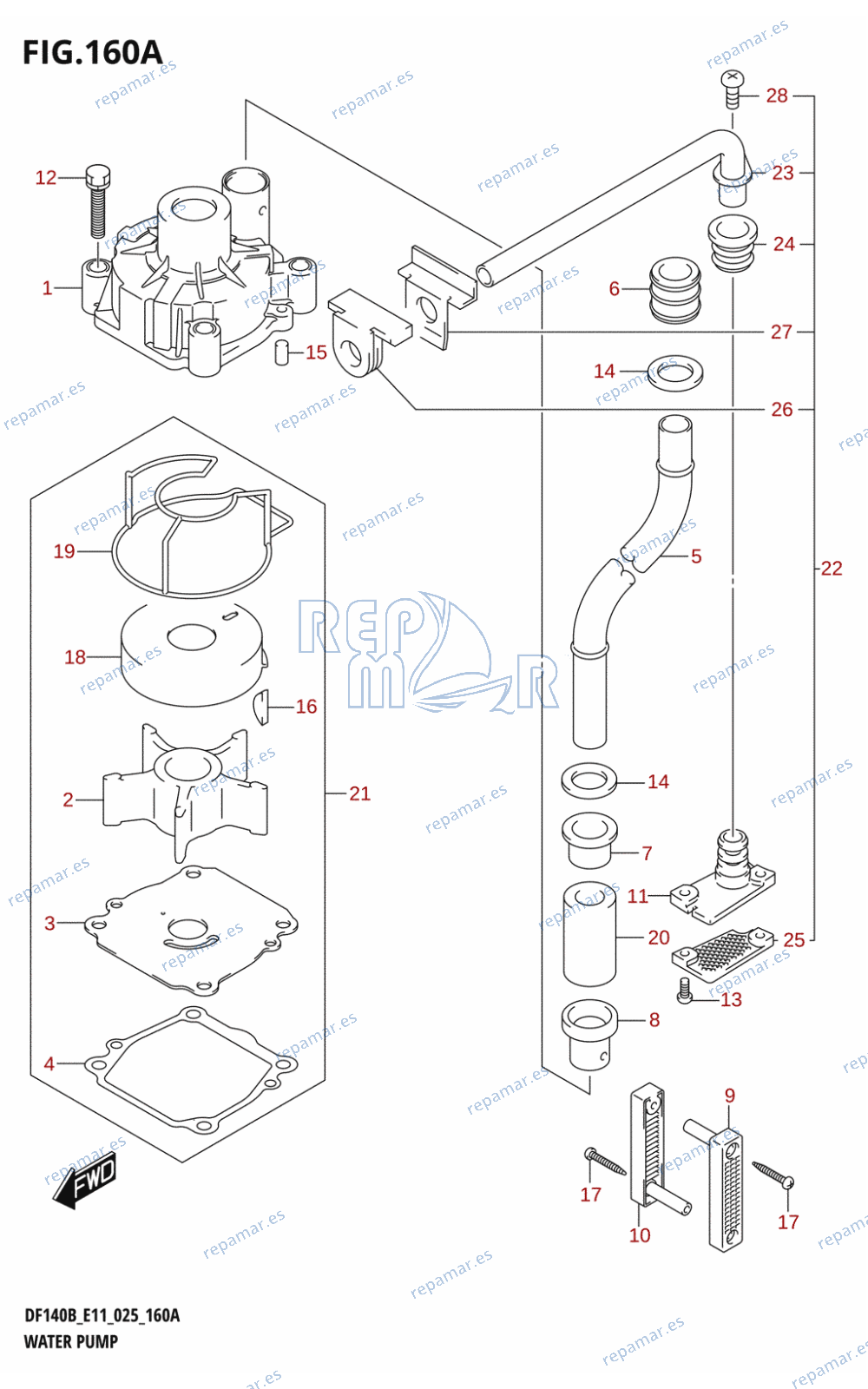 160A - WATER PUMP (E01,E03,E11)