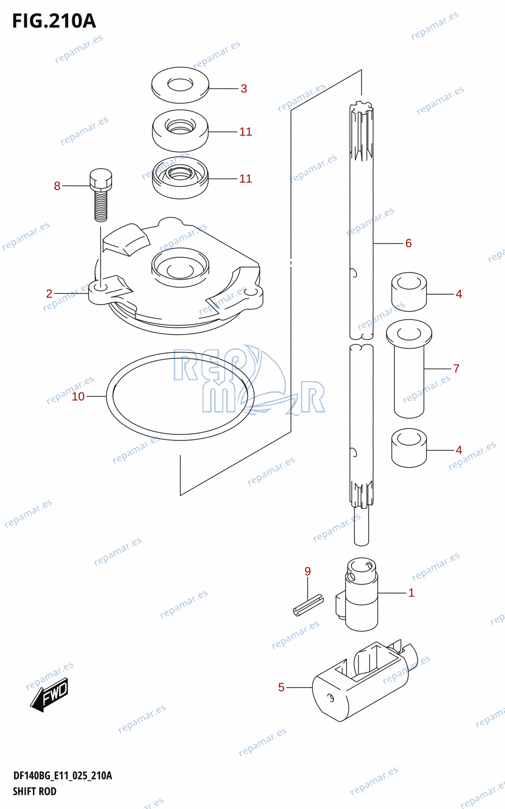 210A - SHIFT ROD (DF115BG,DF140BG)