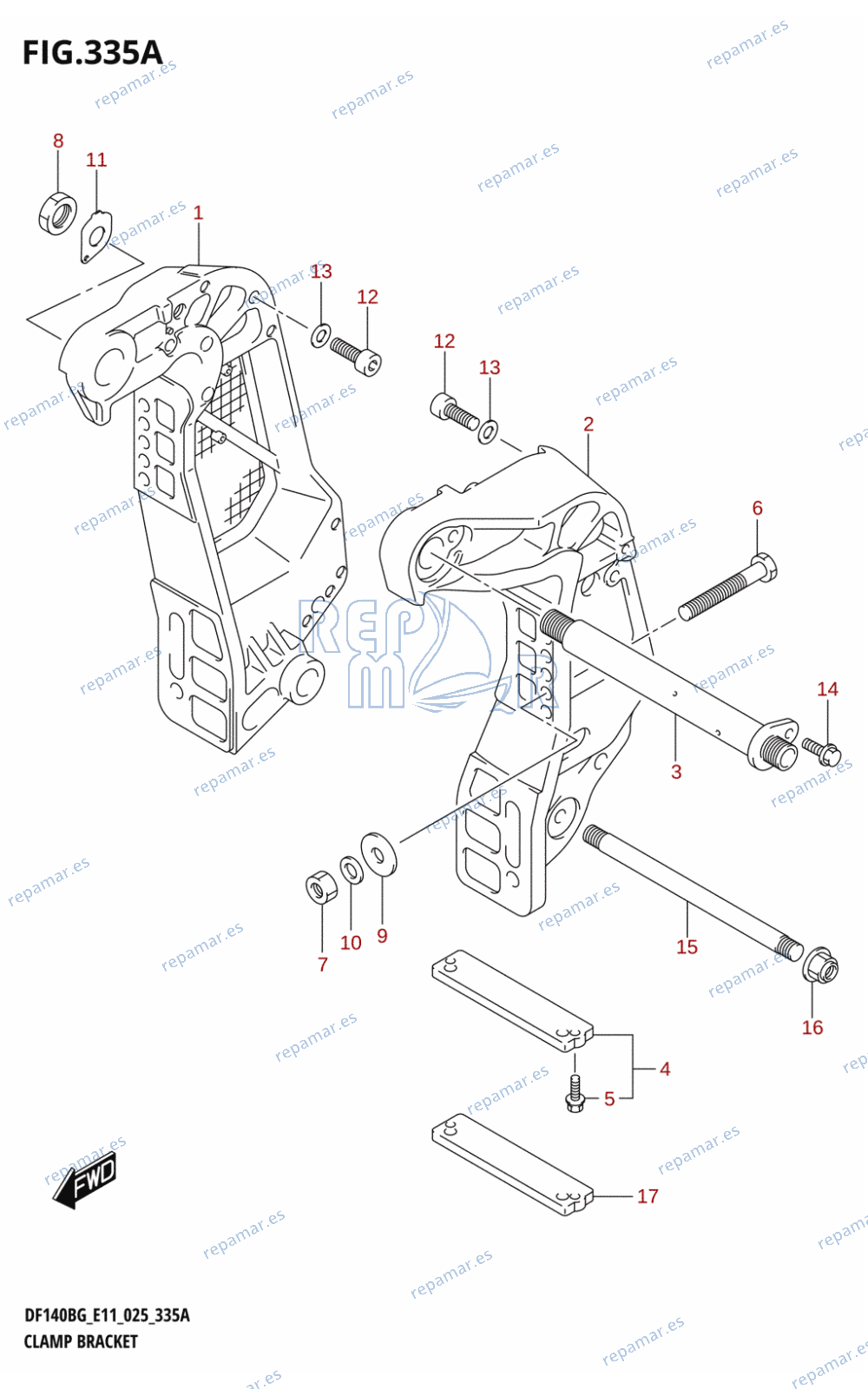 335A - CLAMP BRACKET ((DF115BG,DF115BZG):E11)