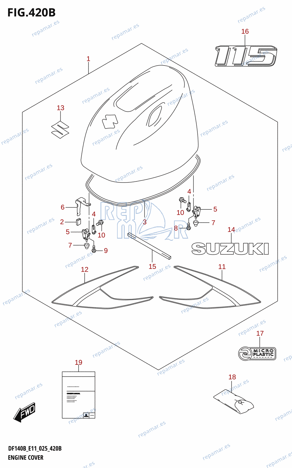 420B - ENGINE COVER (DF115BT:E11,DF115BSS)