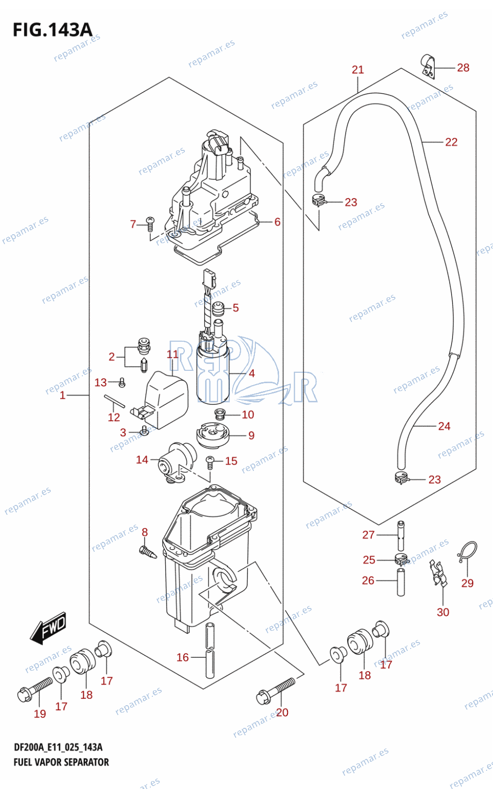 143A - FUEL VAPOR SEPARATOR (E03,E11)