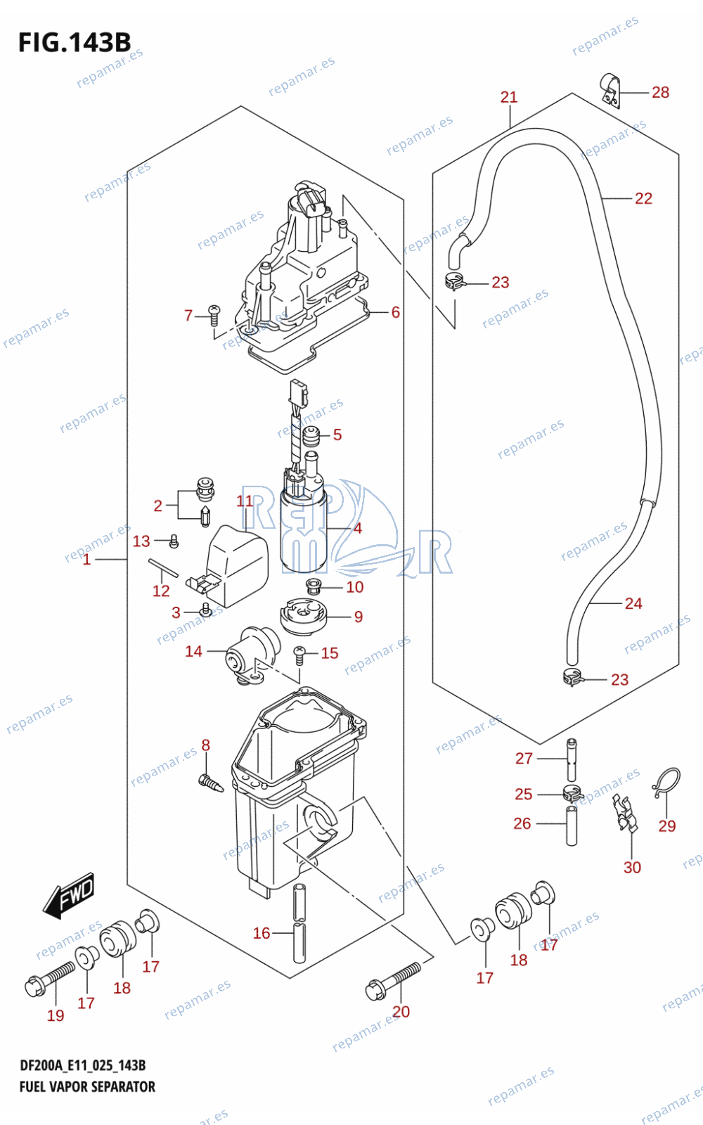 143B - FUEL VAPOR SEPARATOR (E40)