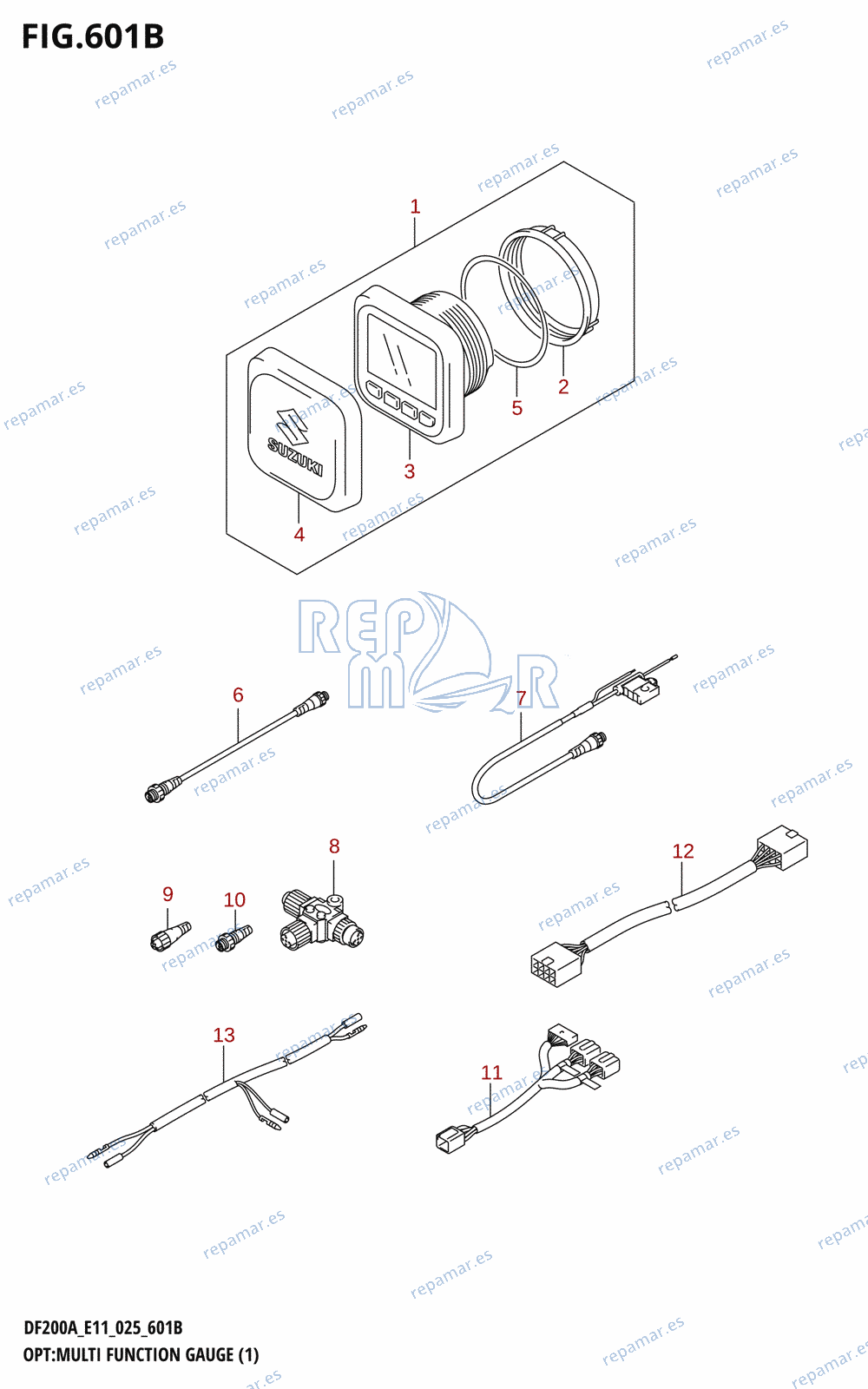 601B - OPT:MULTI FUNCTION GAUGE (1) (E03,E11)