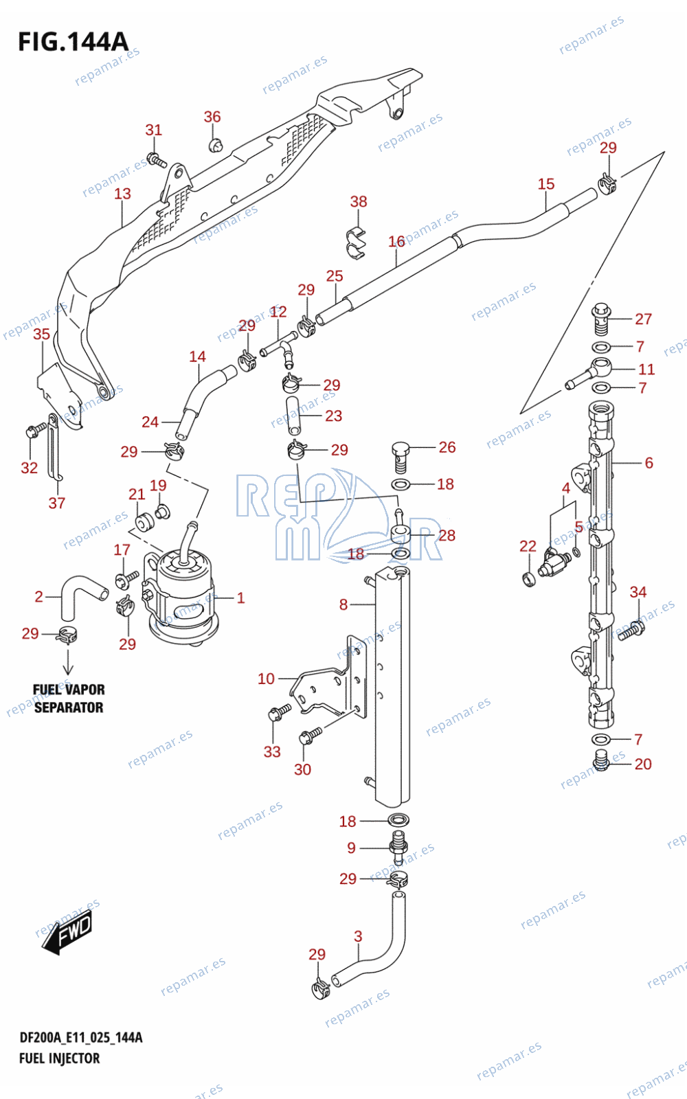 144A - FUEL INJECTOR (E03,E11)