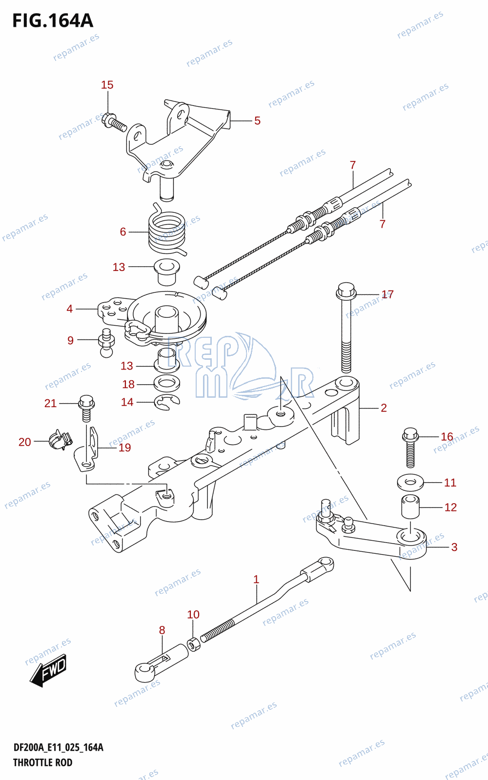 164A - THROTTLE ROD