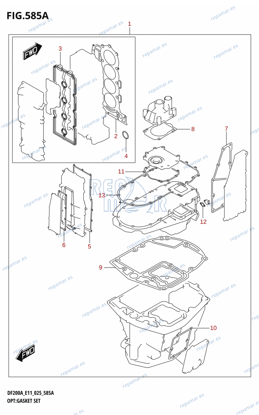 585A - OPT:GASKET SET