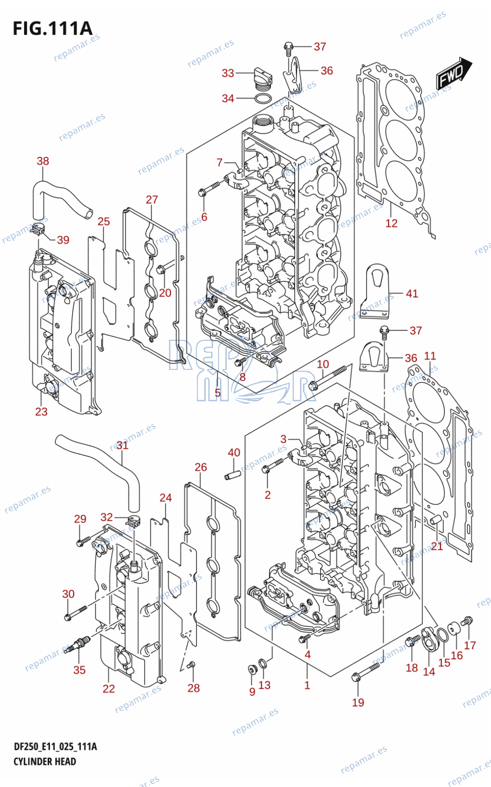 111A - CYLINDER HEAD (DF200T,DF200Z,DF225T,DF225Z)