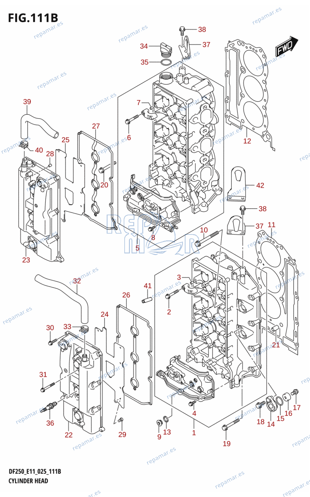 111B - CYLINDER HEAD (DF250T,DF250Z)