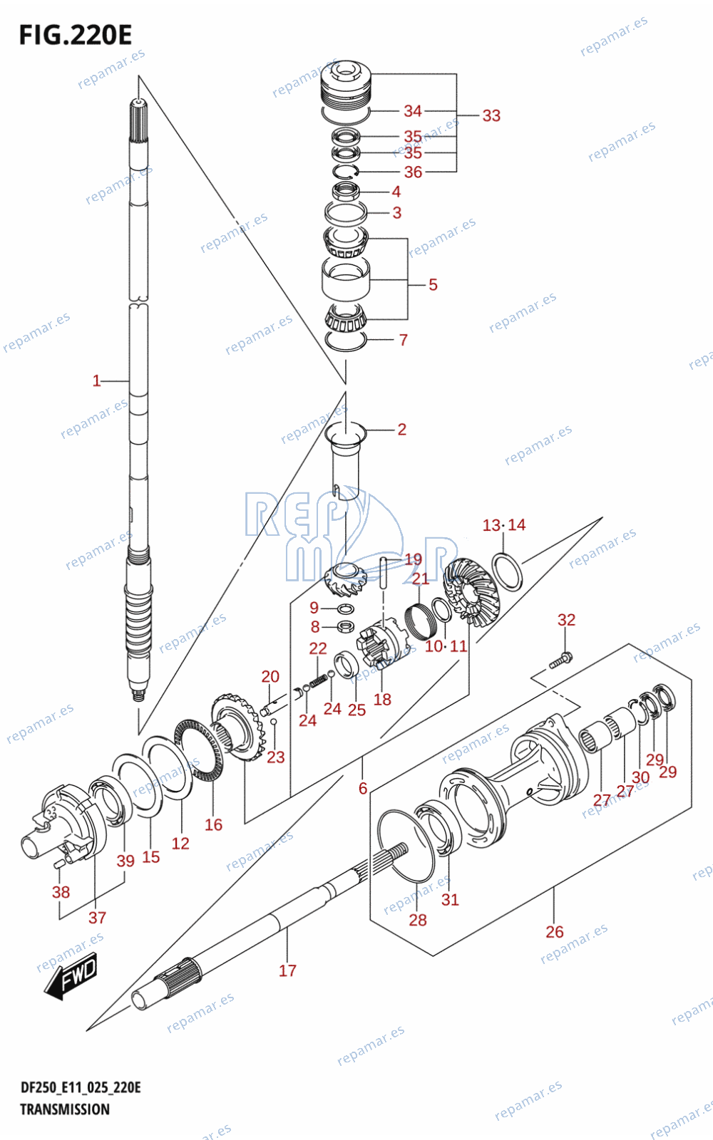 220E - TRANSMISSION (DF250T)