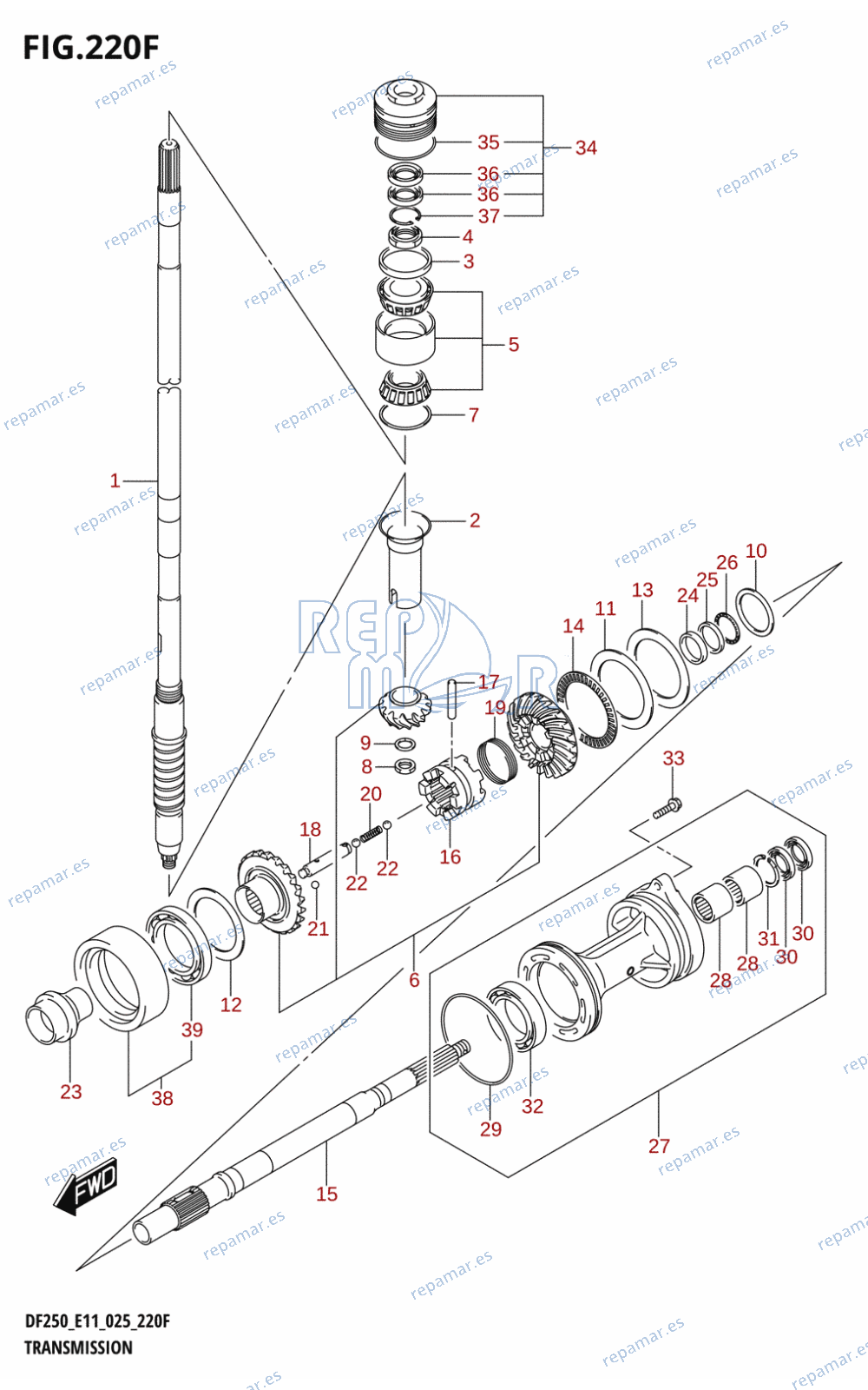 220F - TRANSMISSION (DF250Z)