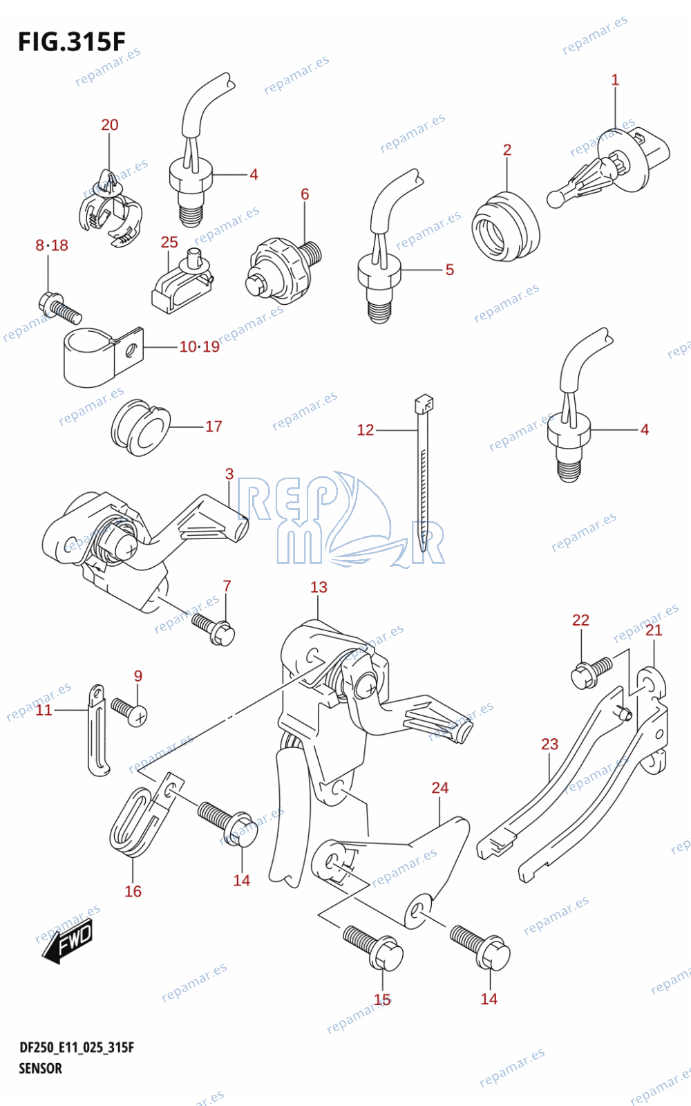 315F - SENSOR (DF250ST:024)