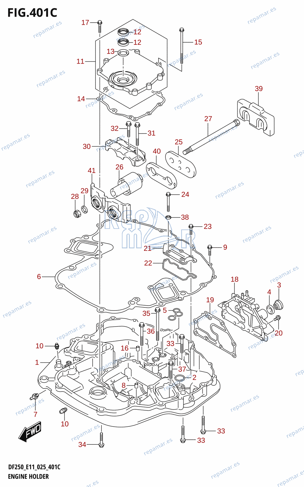 401C - ENGINE HOLDER (DF250ST)