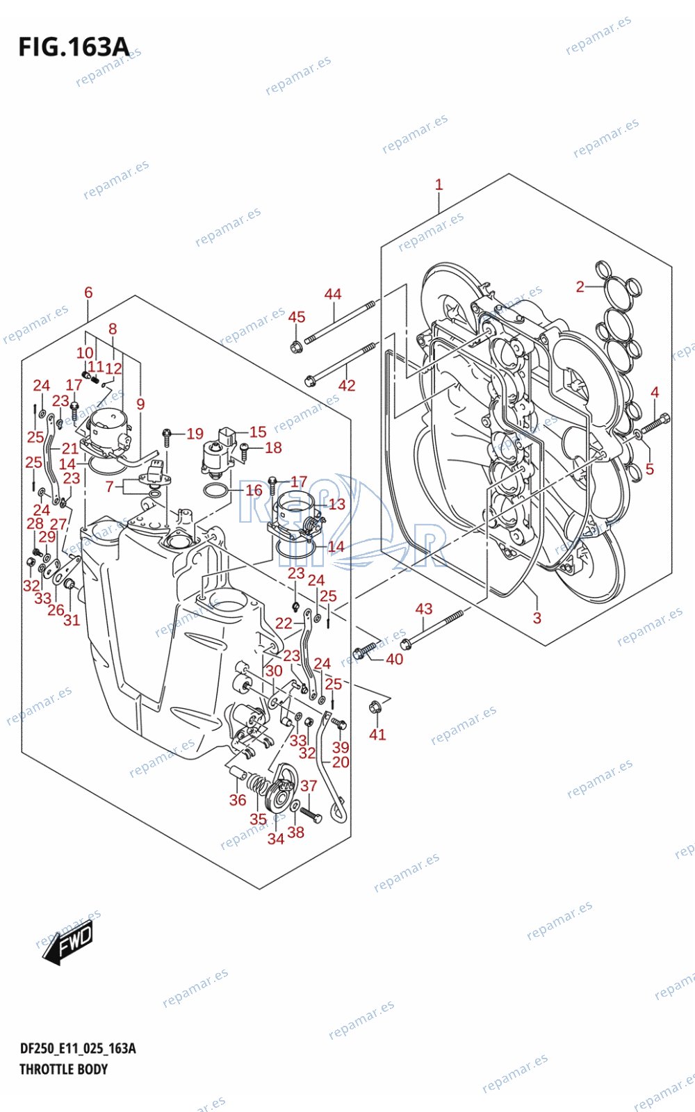 163A - THROTTLE BODY (DF200T,DF200Z)