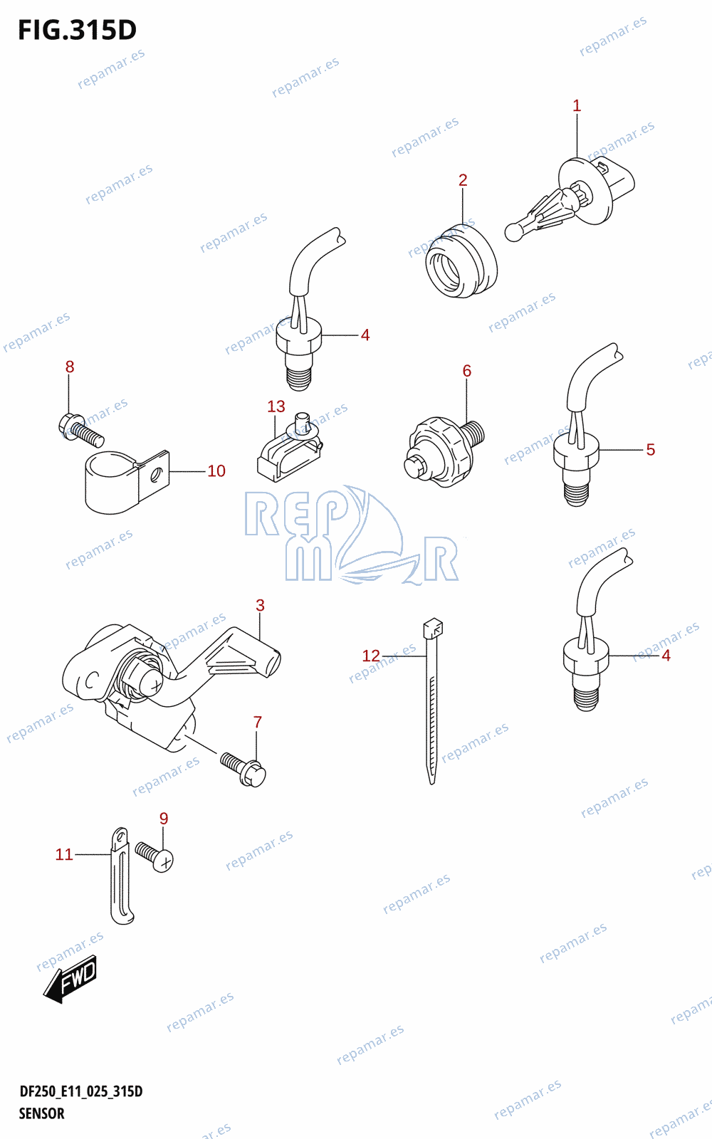 315D - SENSOR ((DF200Z,DF225T,DF225Z,DF250T,DF250Z):024)