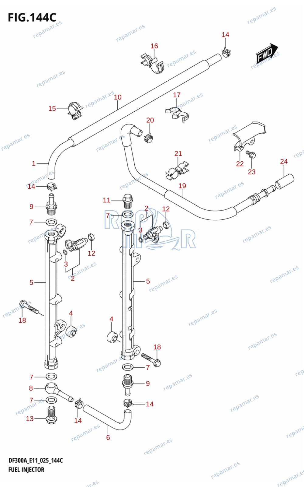 144C - FUEL INJECTOR (E40)