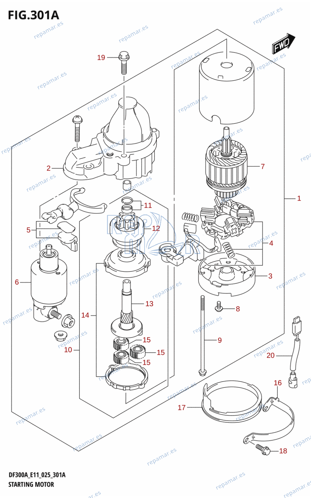 301A - STARTING MOTOR