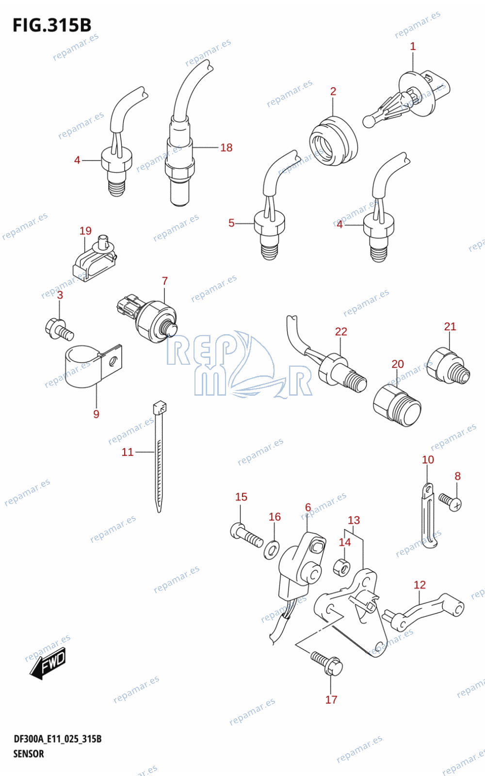 315B - SENSOR (X-TRANSOM,XX-TRANSOM)