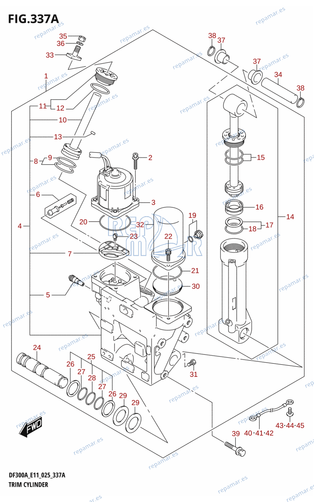 337A - TRIM CYLINDER (X-TRANSOM,XX-TRANSOM)