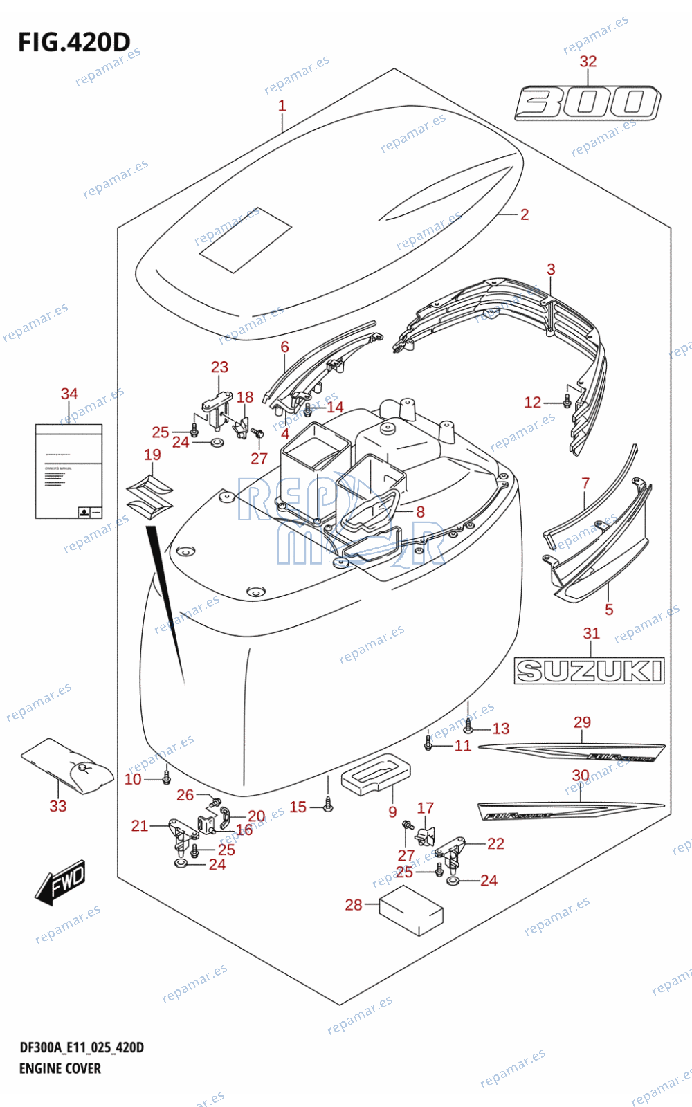 420D - ENGINE COVER (DF300A)