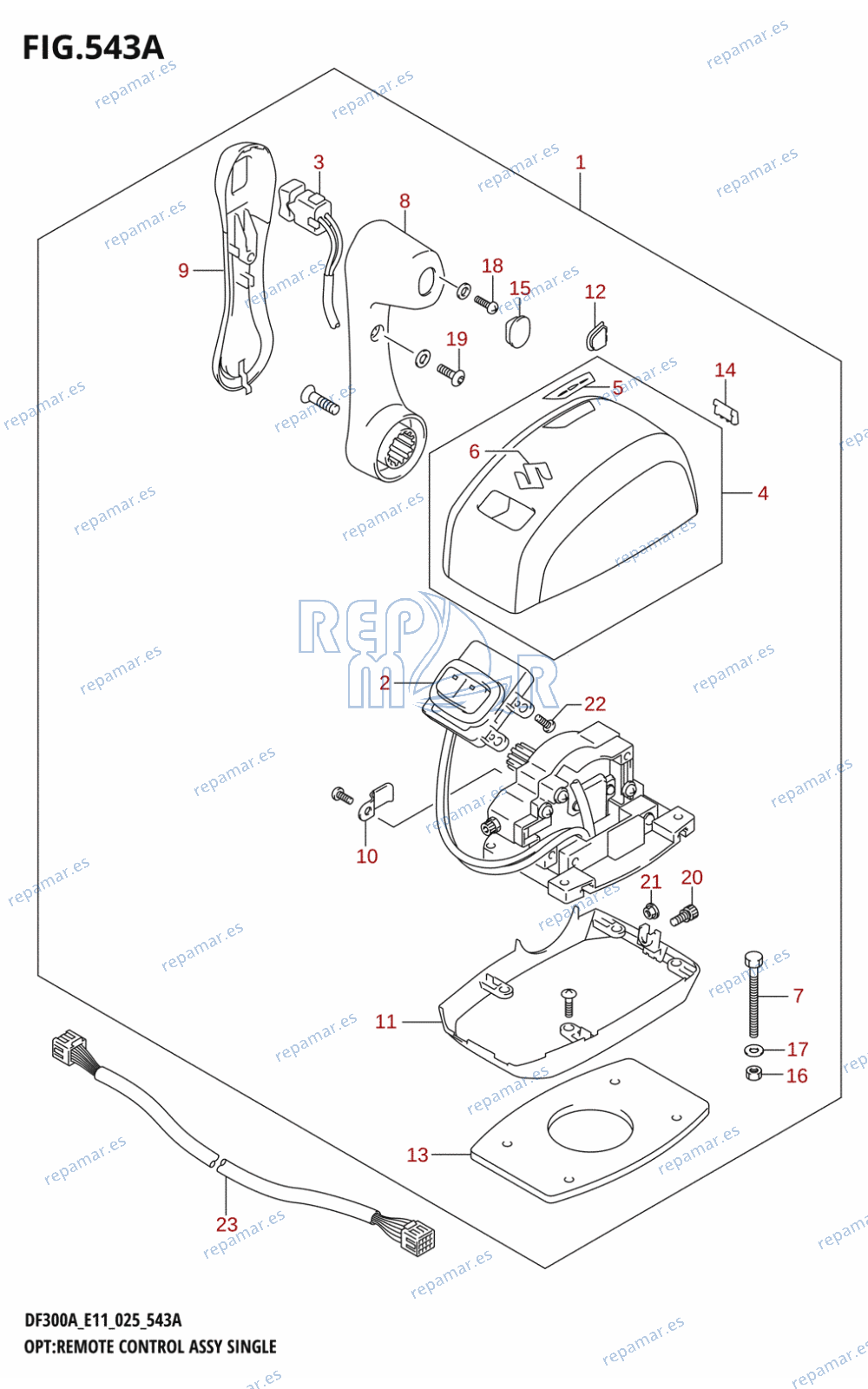 543A - OPT:REMOTE CONTROL ASSY SINGLE