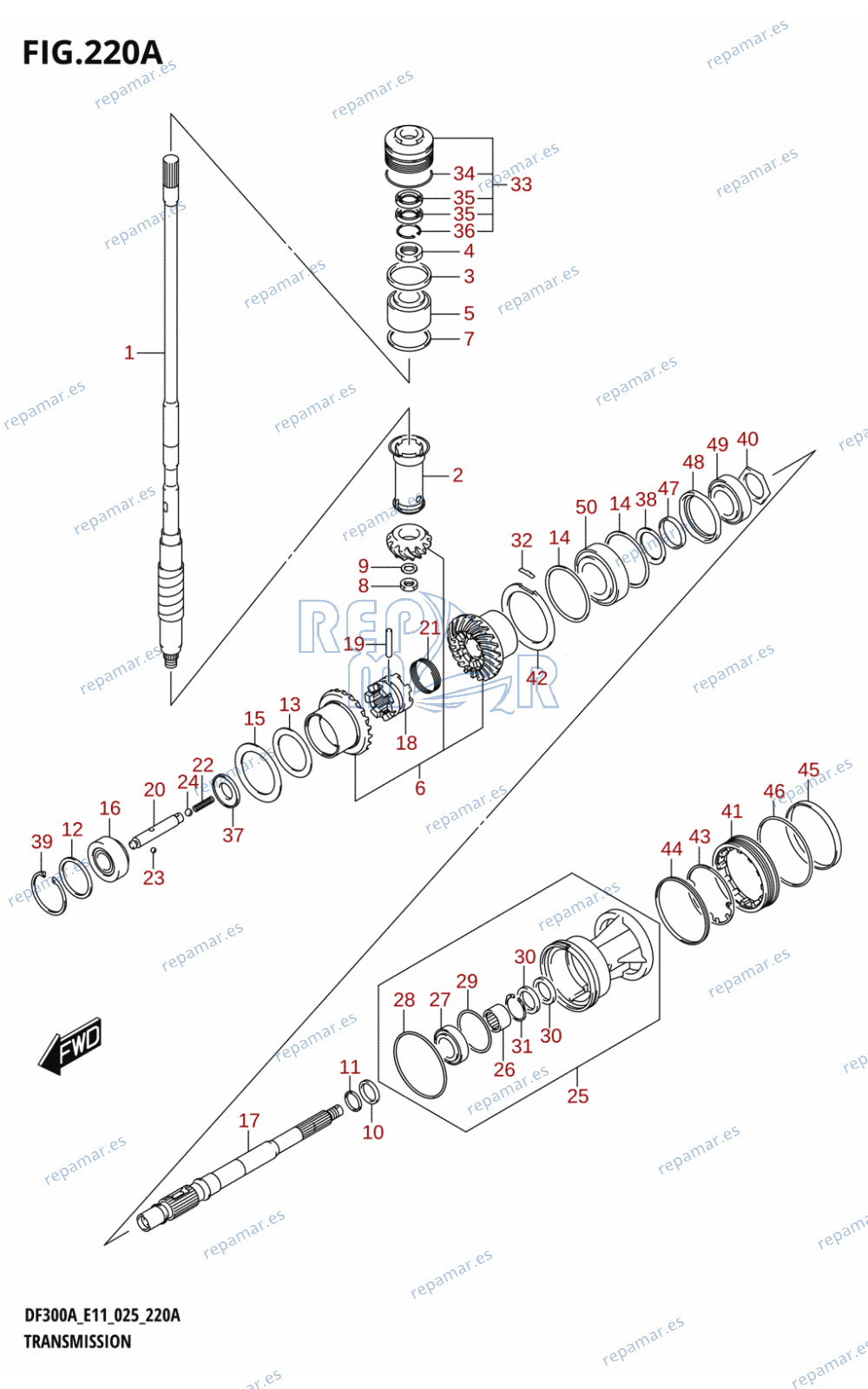 220A - TRANSMISSION (DF300A,DF250A)