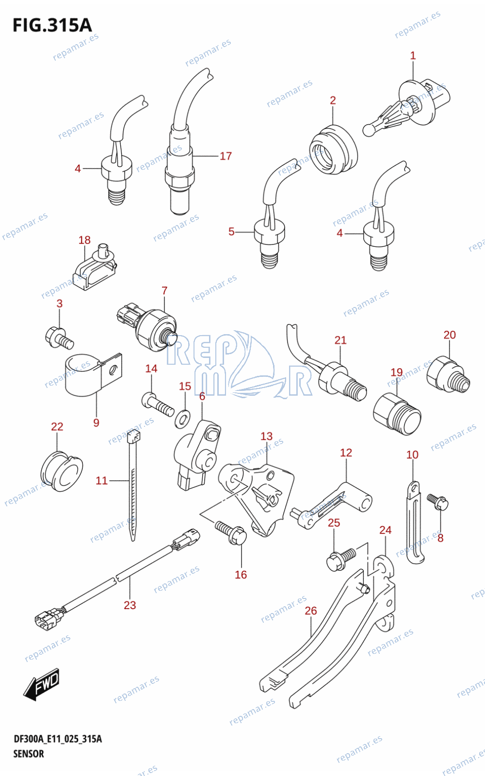 315A - SENSOR (L-TRANSOM)