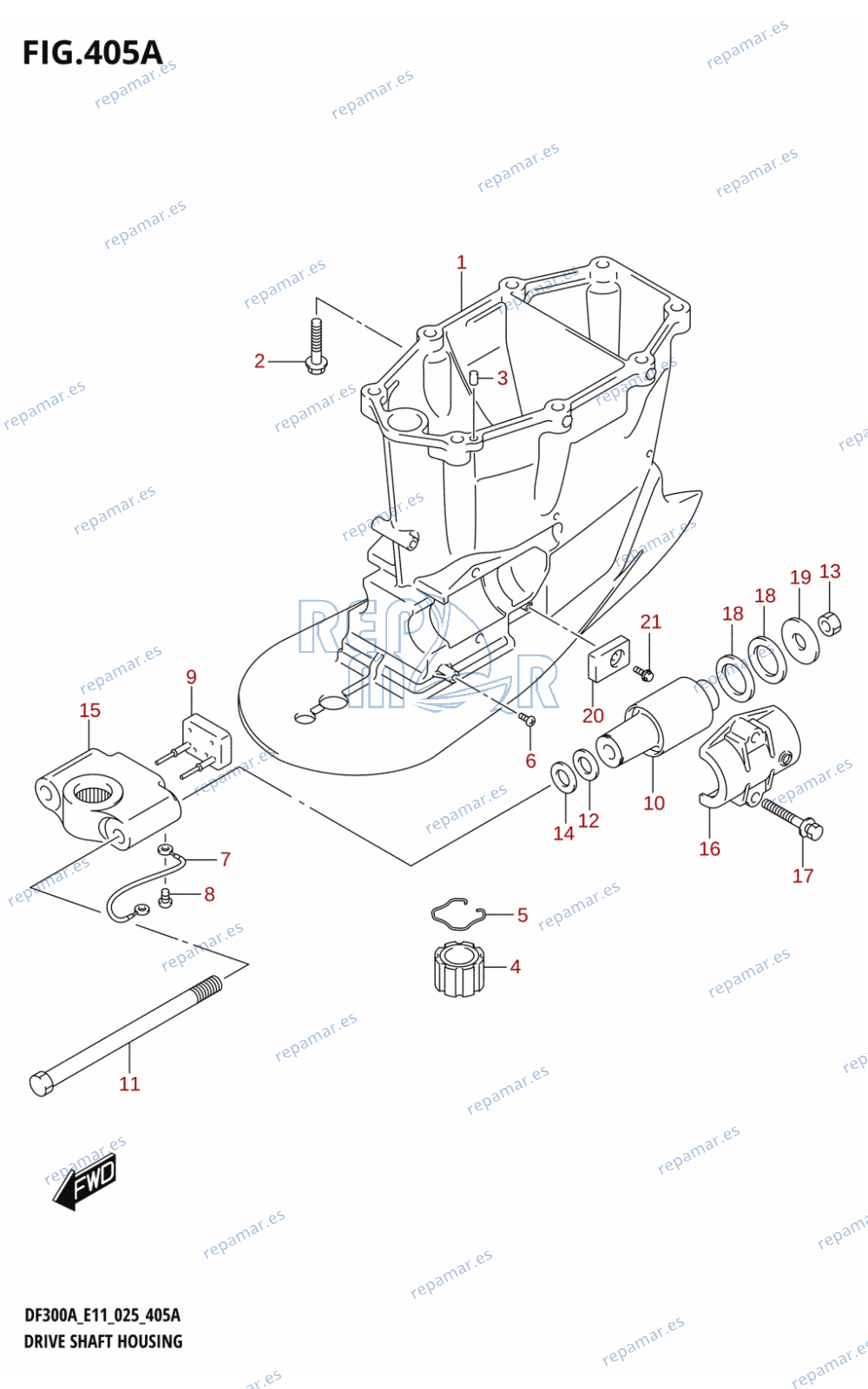 405A - DRIVE SHAFT HOUSING (X-TRANSOM)