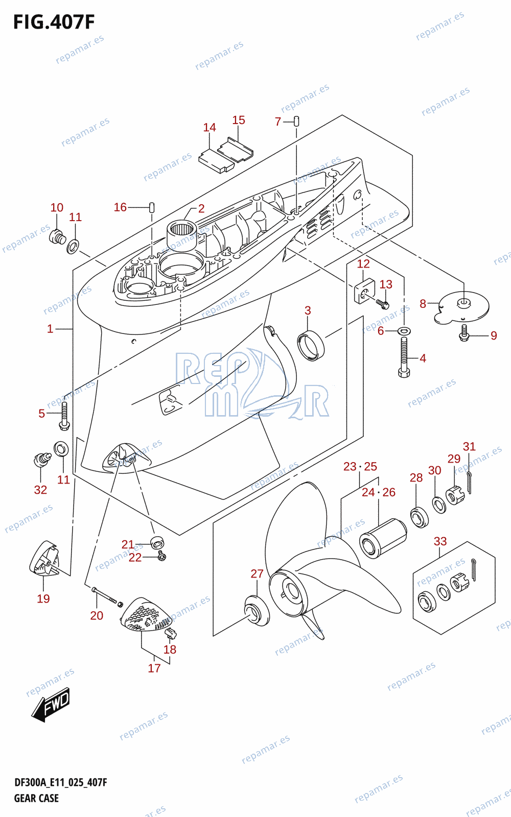 407F - GEAR CASE (025:DF250ATSS)