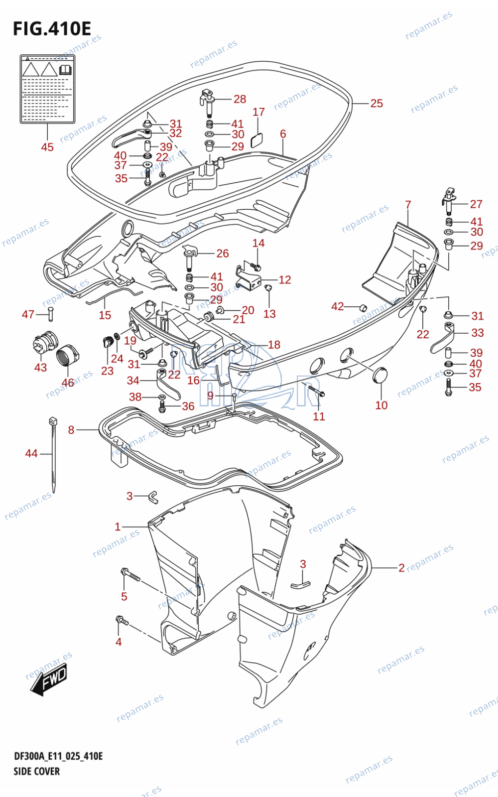 410E - SIDE COVER (L-TRANSOM)