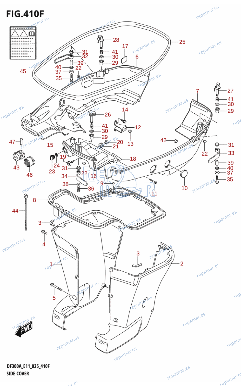 410F - SIDE COVER (X-TRANSOM,XX-TRANSOM)