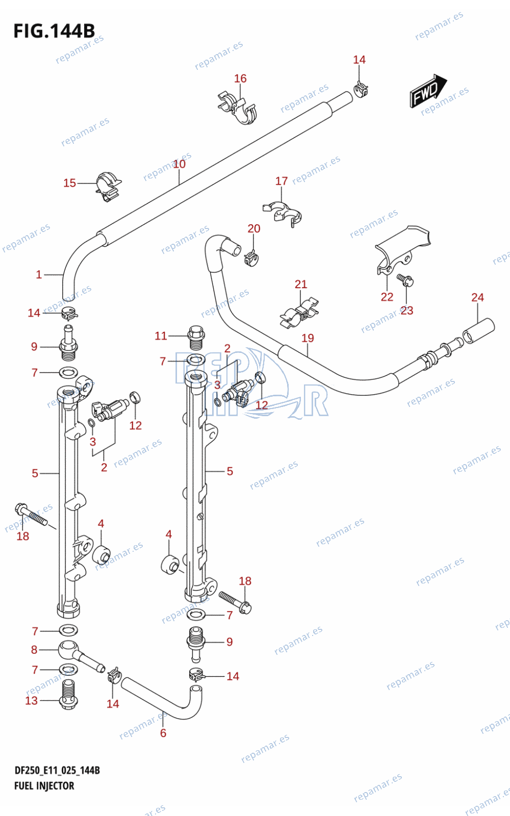 144B - FUEL INJECTOR (DF250ST)