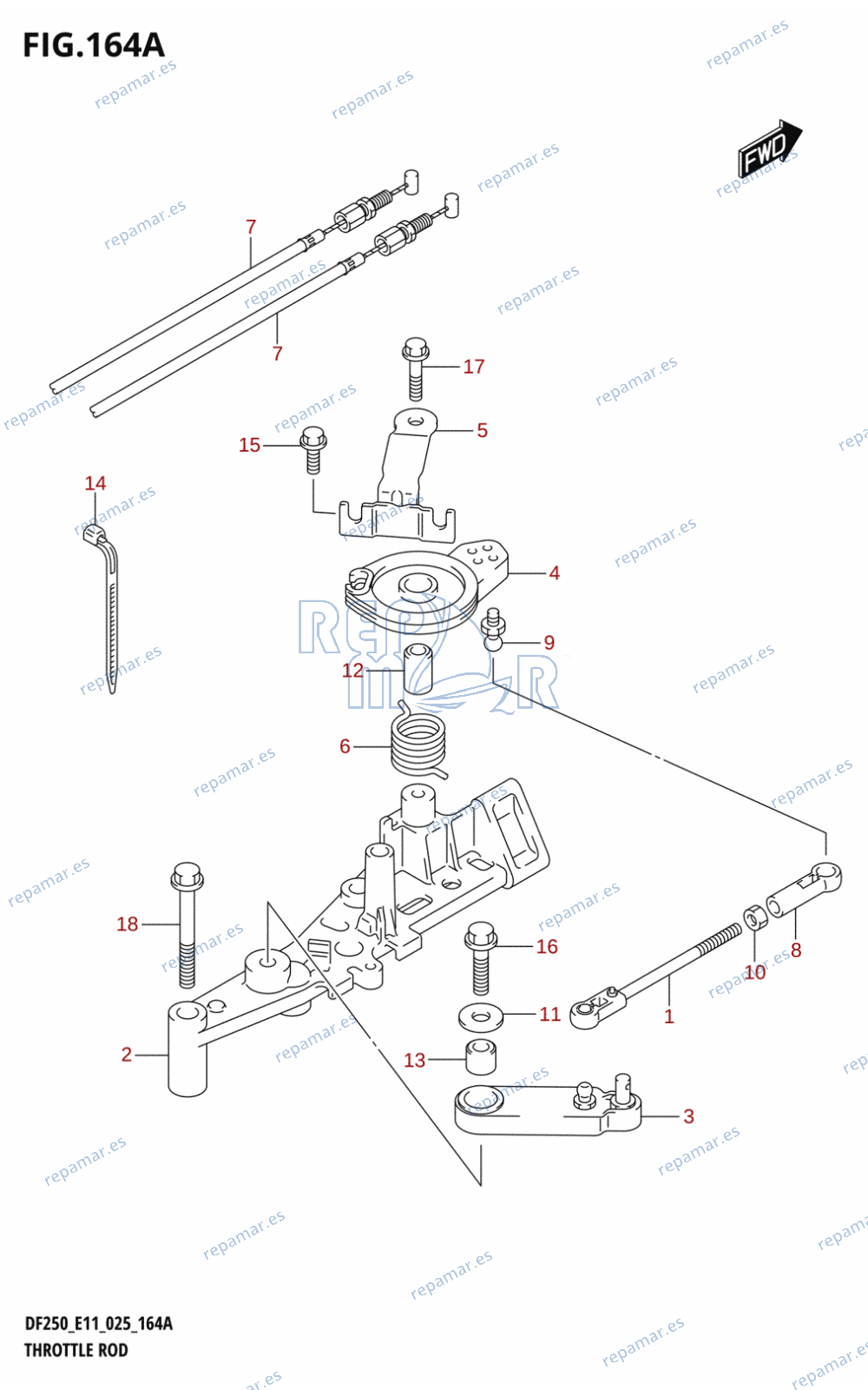 164A - THROTTLE ROD