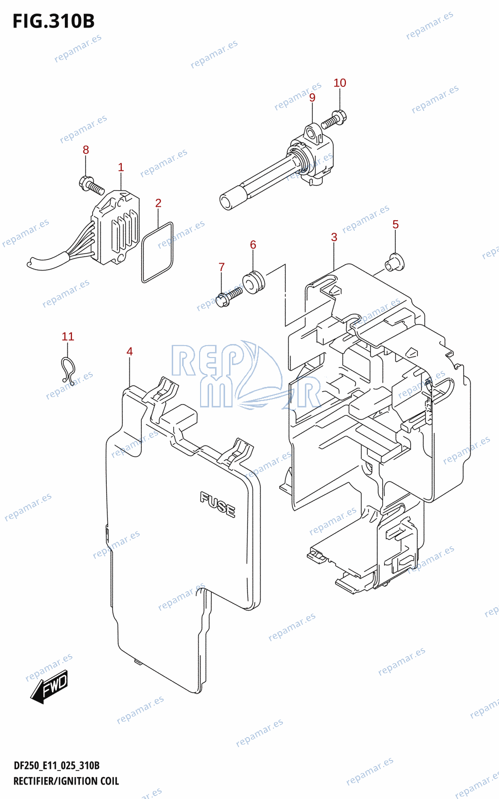 310B - RECTIFIER /​ IGNITION COIL (025)