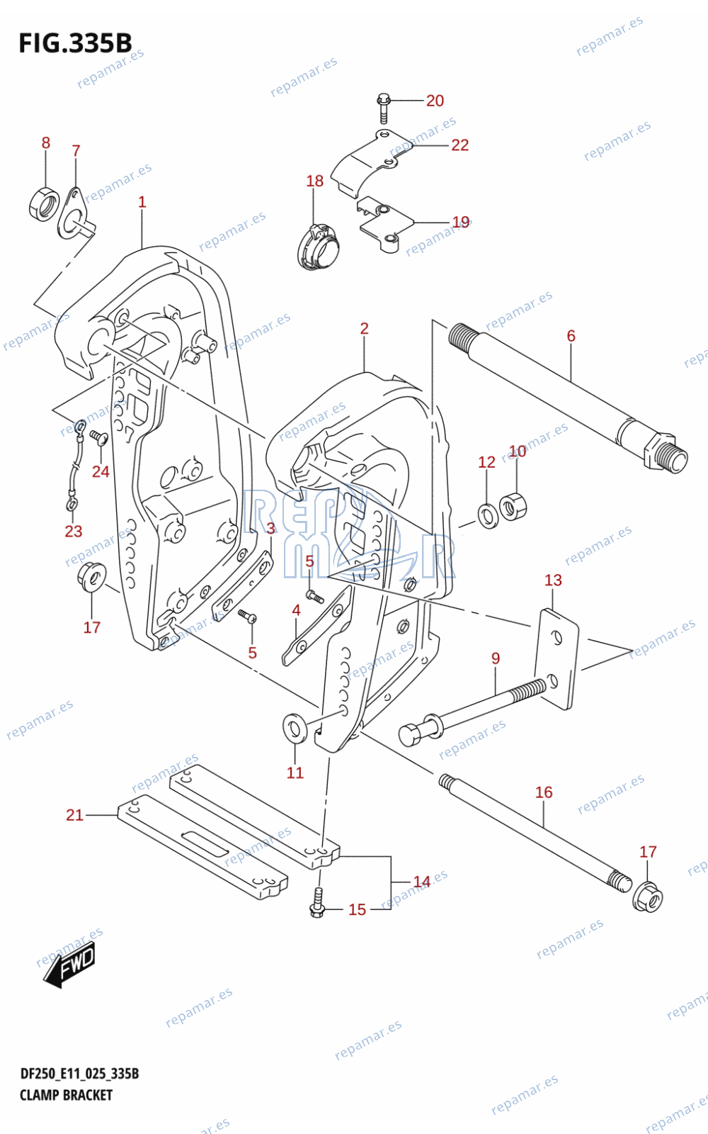 335B - CLAMP BRACKET (X-TRANSOM,XX-TRANSOM)