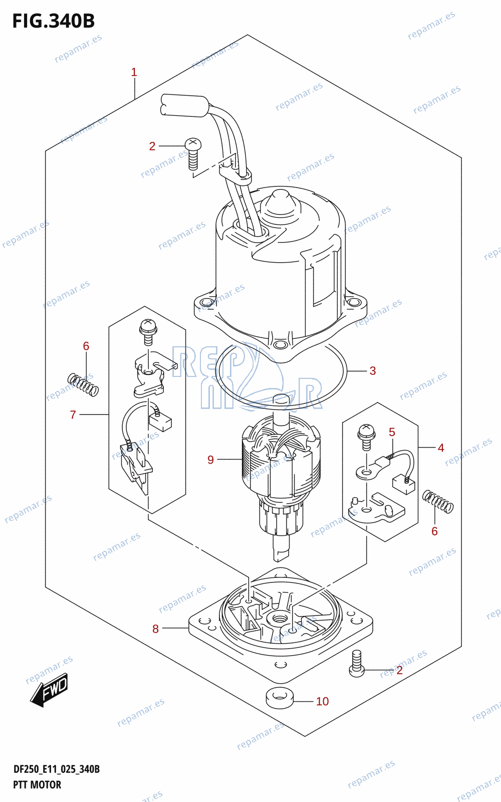 340B - PTT MOTOR (X-TRANSOM,XX-TRANSOM)