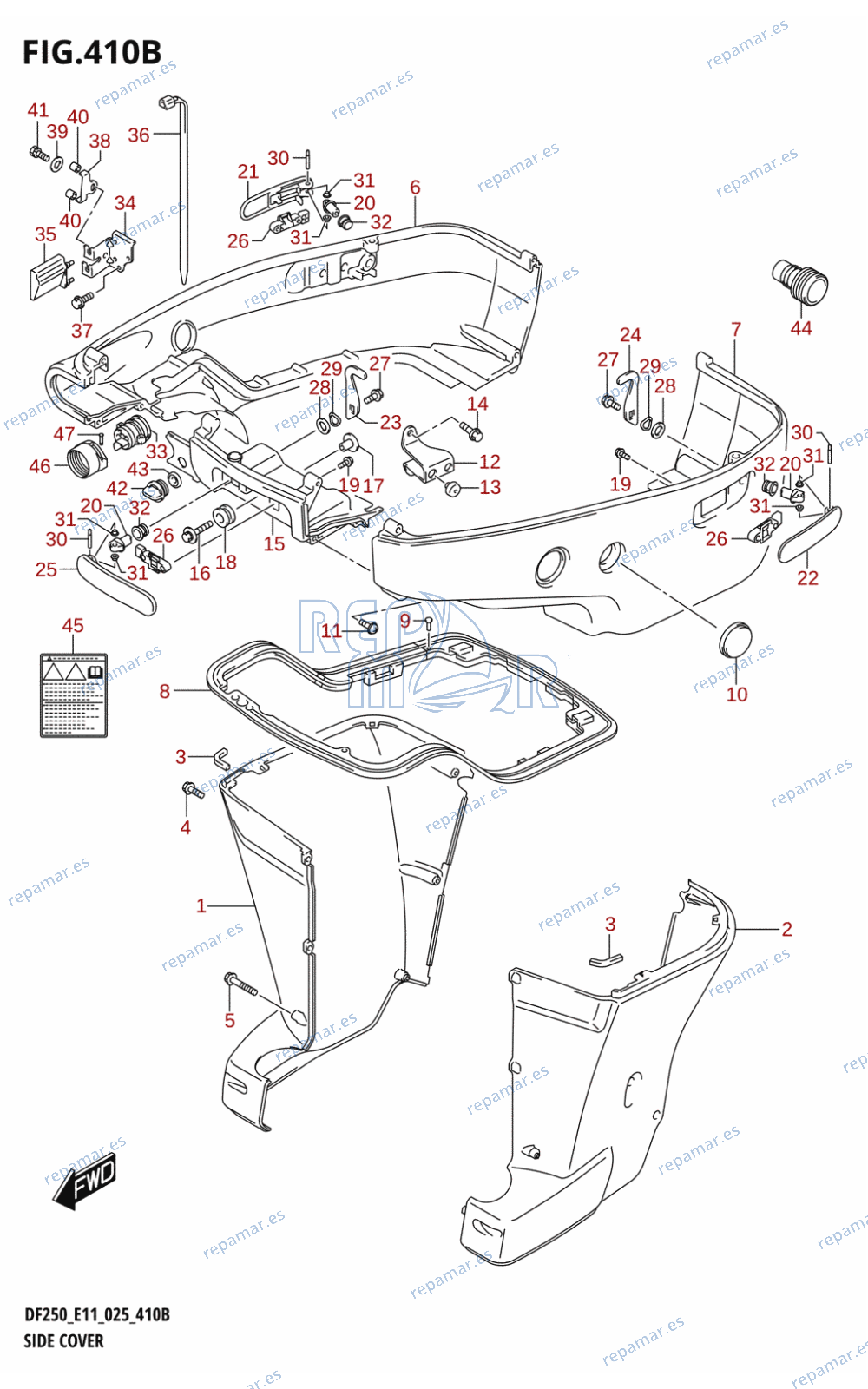 410B - SIDE COVER (X-TRANSOM,XX-TRANSOM)