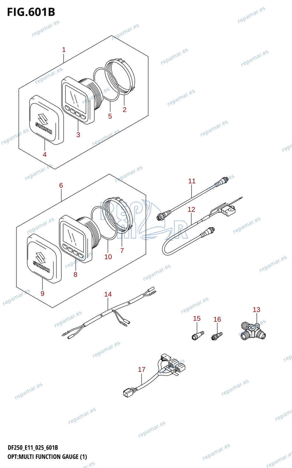 601B - OPT:MULTI FUNCTION GAUGE (1) (025)