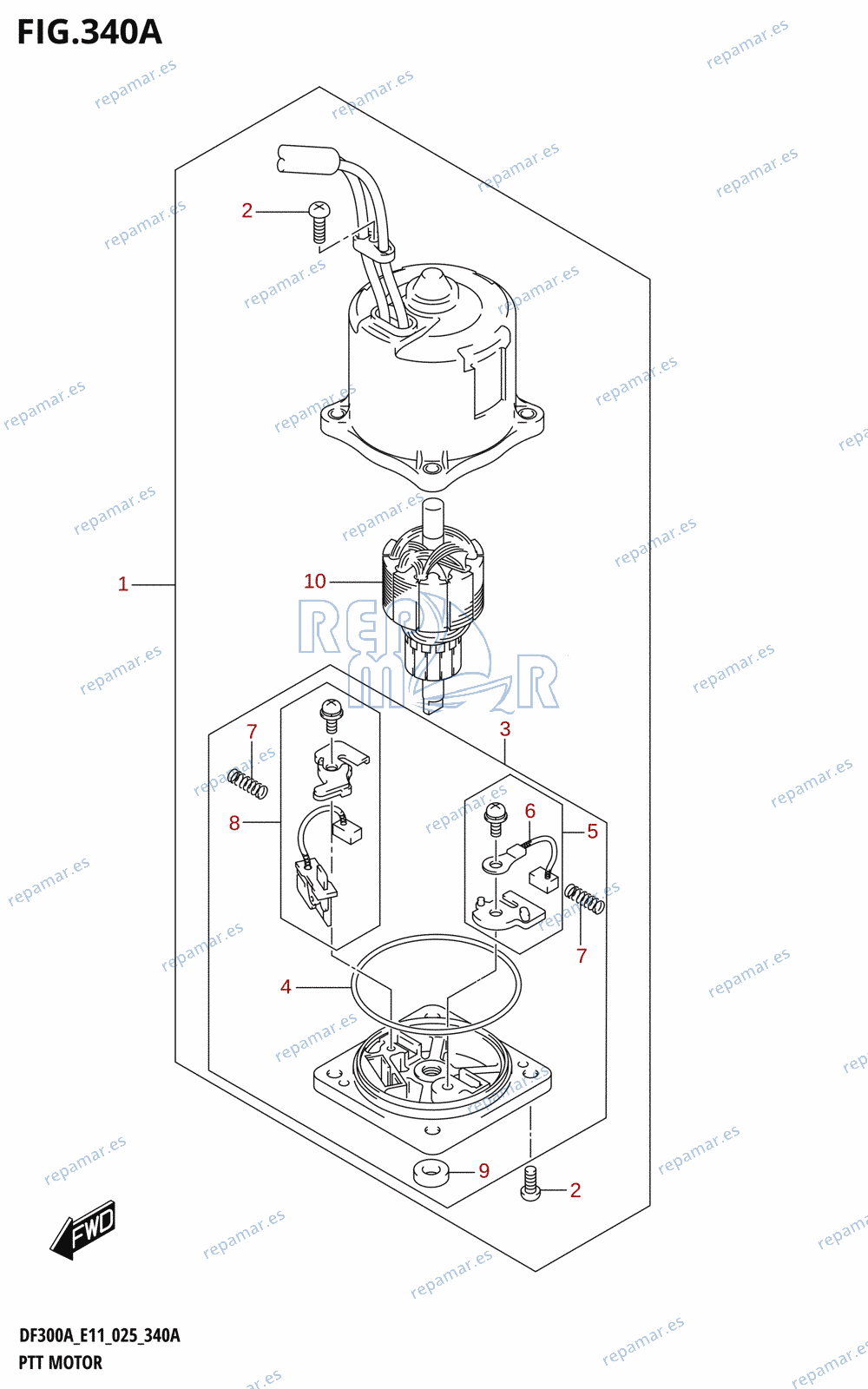 340A - PTT MOTOR (X-TRANSOM,XX-TRANSOM)